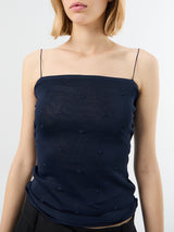 Jacquemus - La Maille Plumetis top in Dark Navy