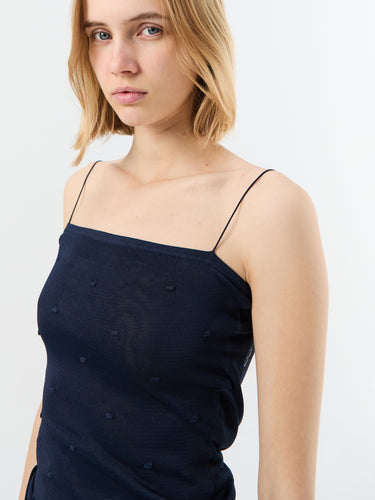 Jacquemus - La Maille Plumetis top in Dark Navy