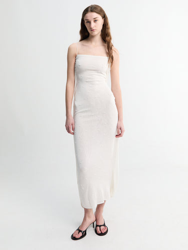 Jacquemus - La Robe Maille Plumetis in Off White