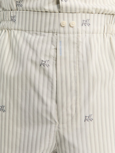 Le Pantalon De Pyjama in Jacquard Lamb Stripes Log