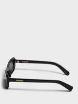 Jacquemus Eyewear - Capri Sunglasses in Black, Yellow Gold and Grey