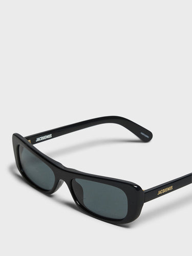 Jacquemus Eyewear - Capri Sunglasses in Black, Yellow Gold and Grey