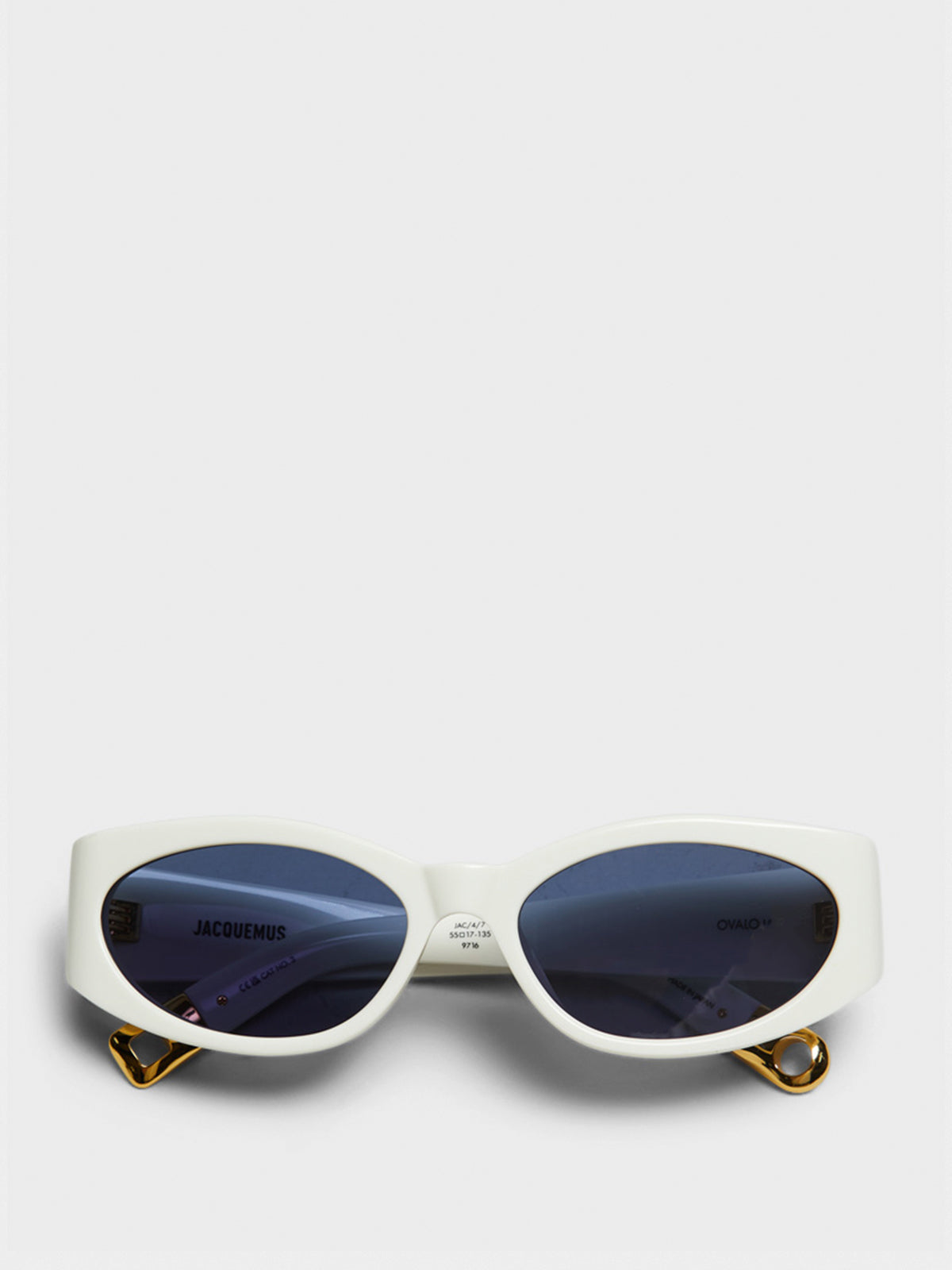 Ovalo Solbriller i Hvid