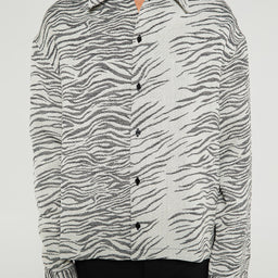 Jacquemus - La Chemise Corto Jacket in Jacquard in Black and White