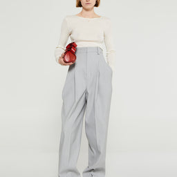 Jacquemus - Le Pantalon Curzio Taille Haute in Light Grey