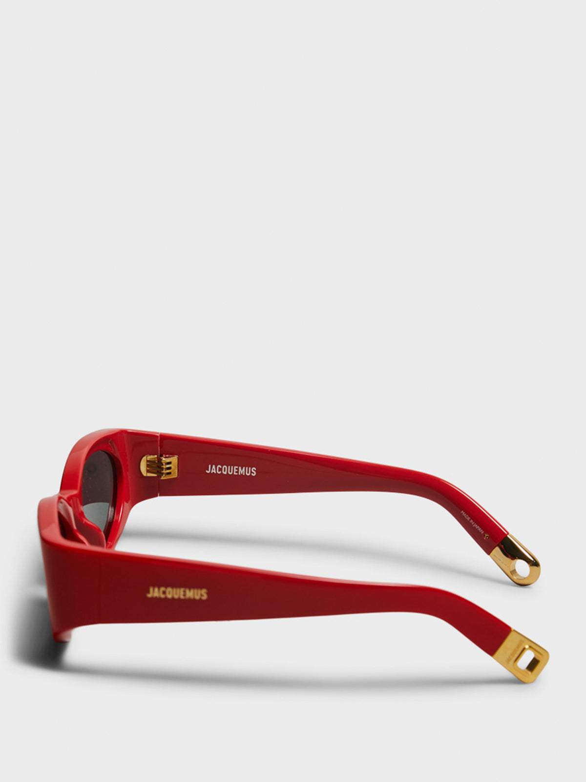 Ovalo Sunglasses in Red, Yellow Gold and Grey