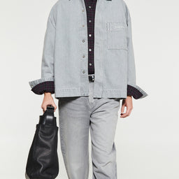 Jacquemus - Le Chemise De-Nimes Shirt in Grey/Off-White