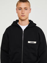 Jacquemus - Le Hoodie Zip Gros Grain in Black