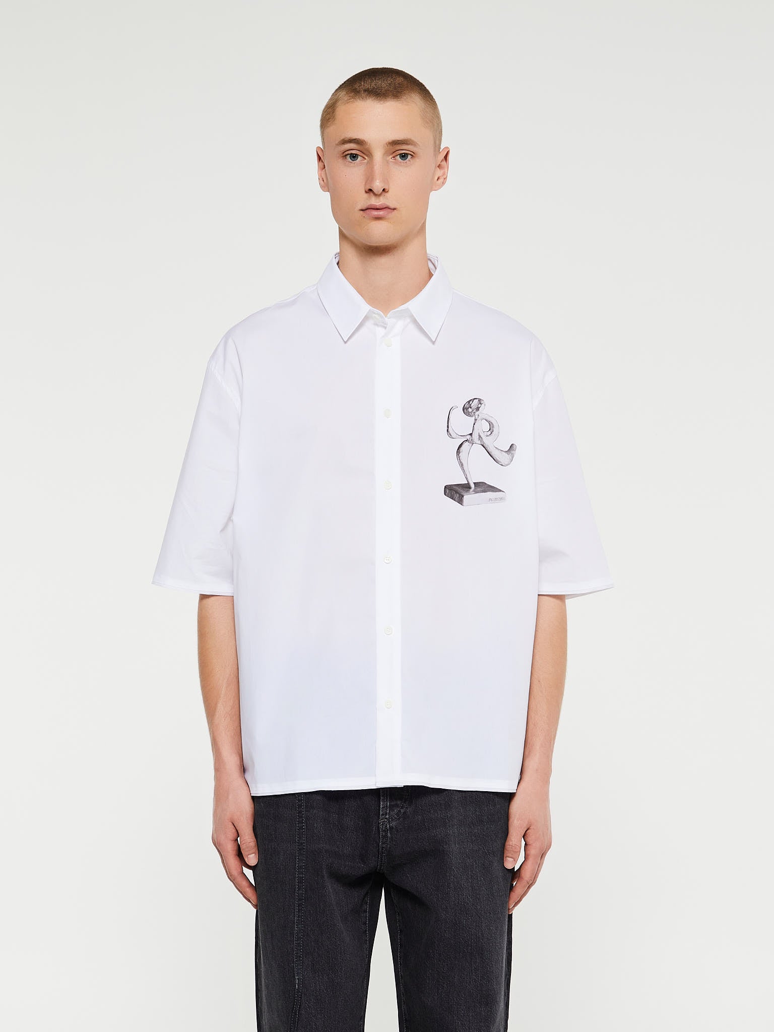 Jacquemus - La Chemise Cabri Shirt in Black and White Organic Statu