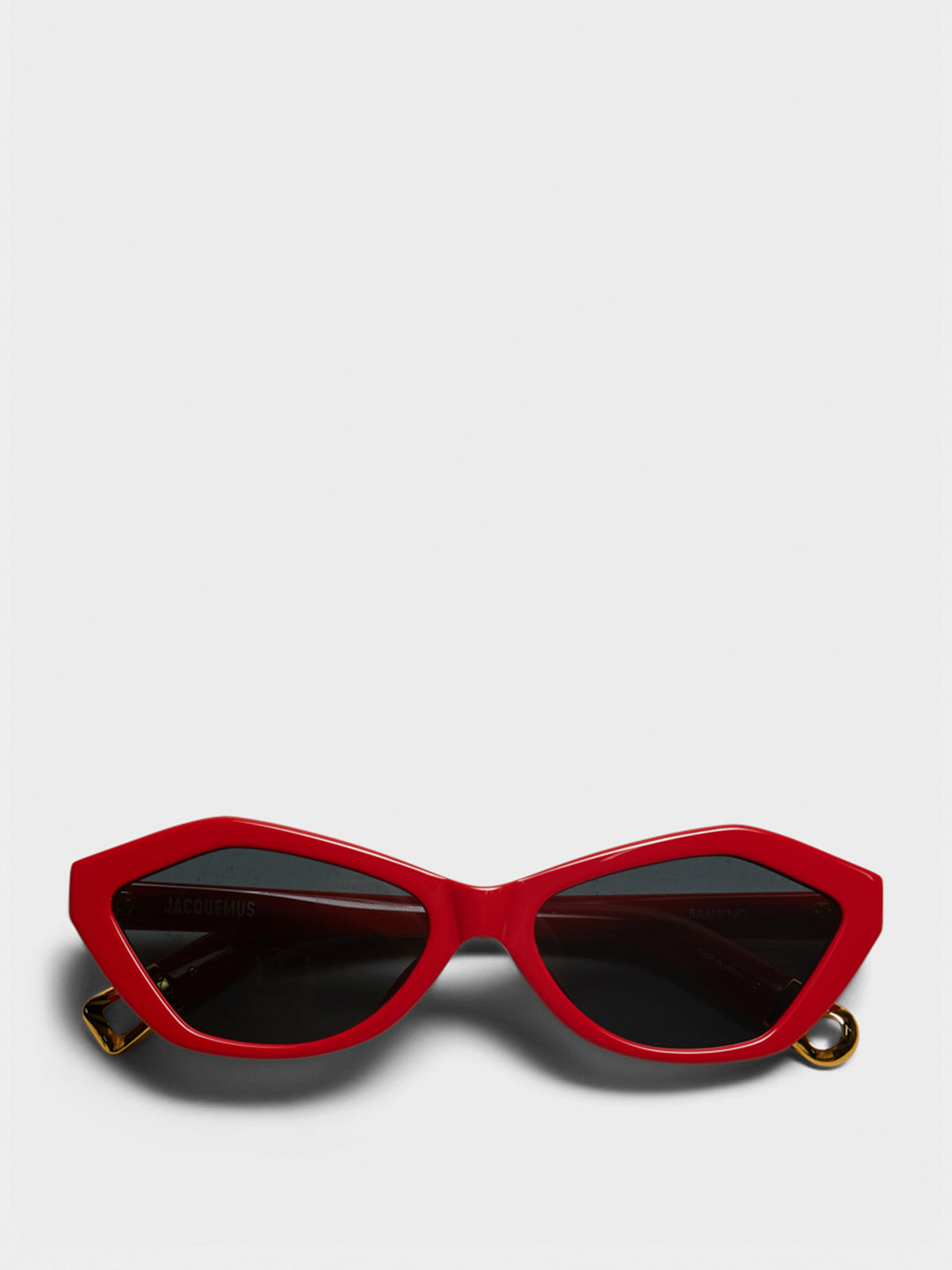 Bambino Sunglasses in Red, Yellow Gold and Grey