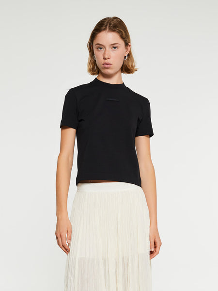 tシャツ LE TSHIRT GROS GRAIN レディース Jacquemus Le Tshirt Gros Grain - Black | 241JS1332031990BLACK