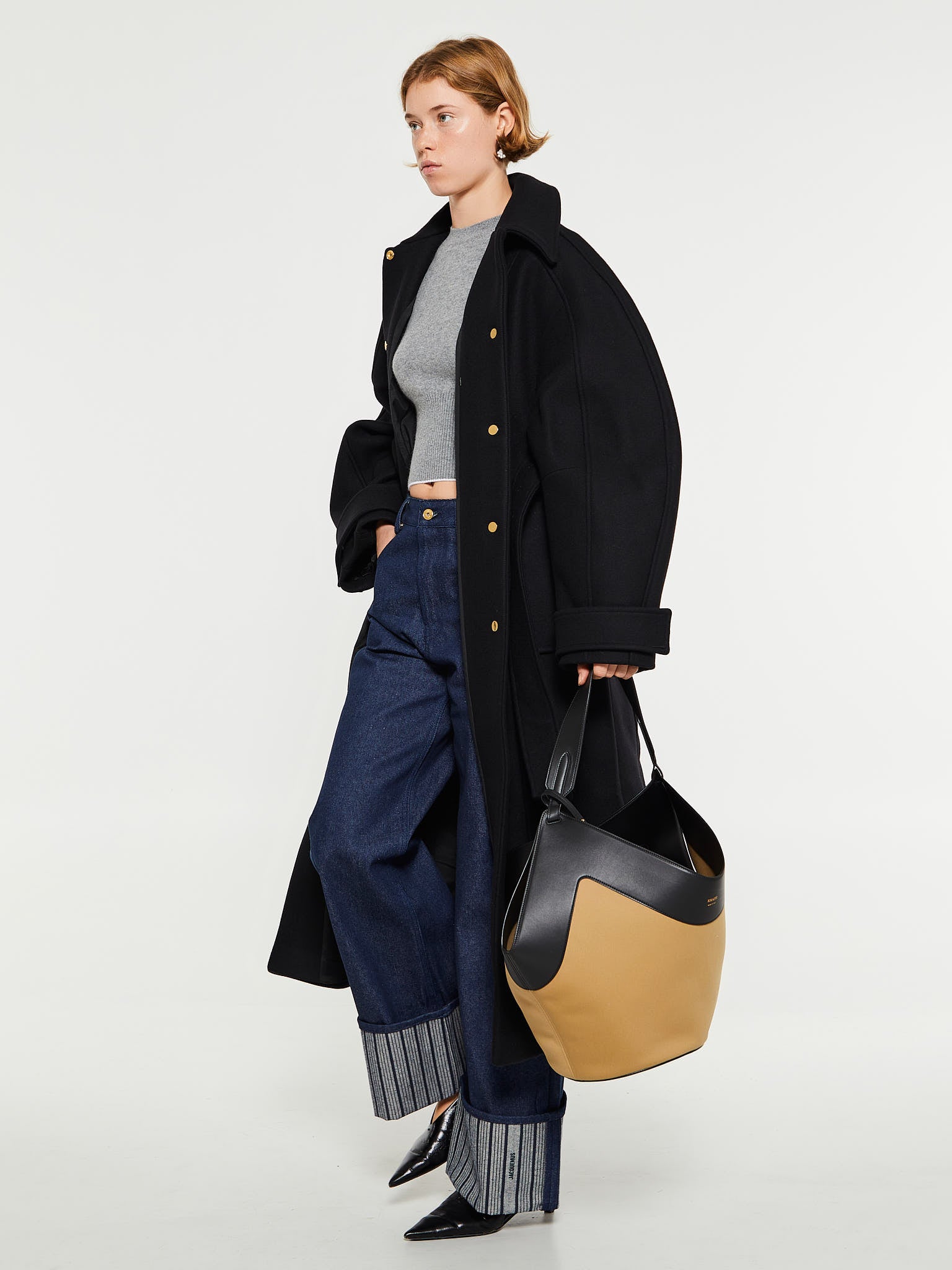 Jacquemus - Le De-Nîmes Large Jeans in Navy/Navy Stripe