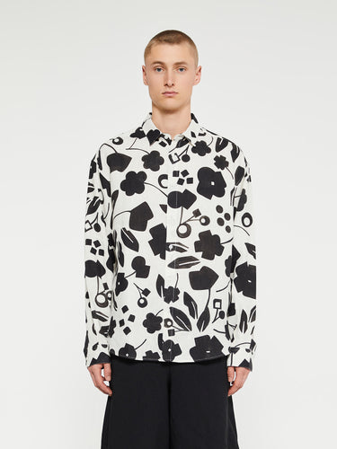 Jacquemus - La Chemise Simon Shirt in PT Black White Cubic Flow