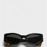 Jacquemus Eyewear - Ovalo Sunglasses in Black, Yellow Gold and Grey