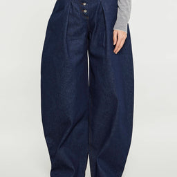 Jacquemus - The Ovalo de-Nîmes Denim Pants in Navy and Brown