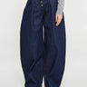 Jacquemus - The Ovalo de-Nîmes Denim Pants in Navy and Brown