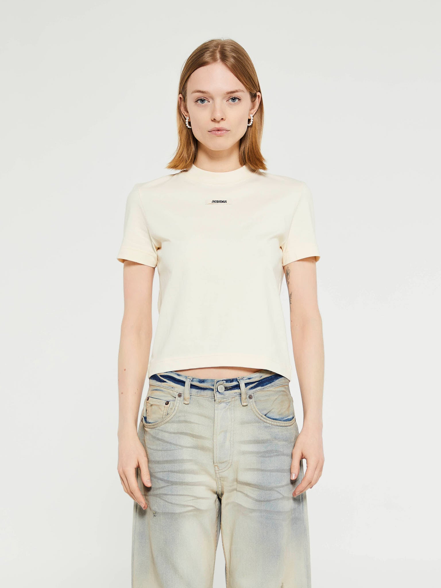 Jacquemus - Le T-Shirt Gros Grain in Light Beige