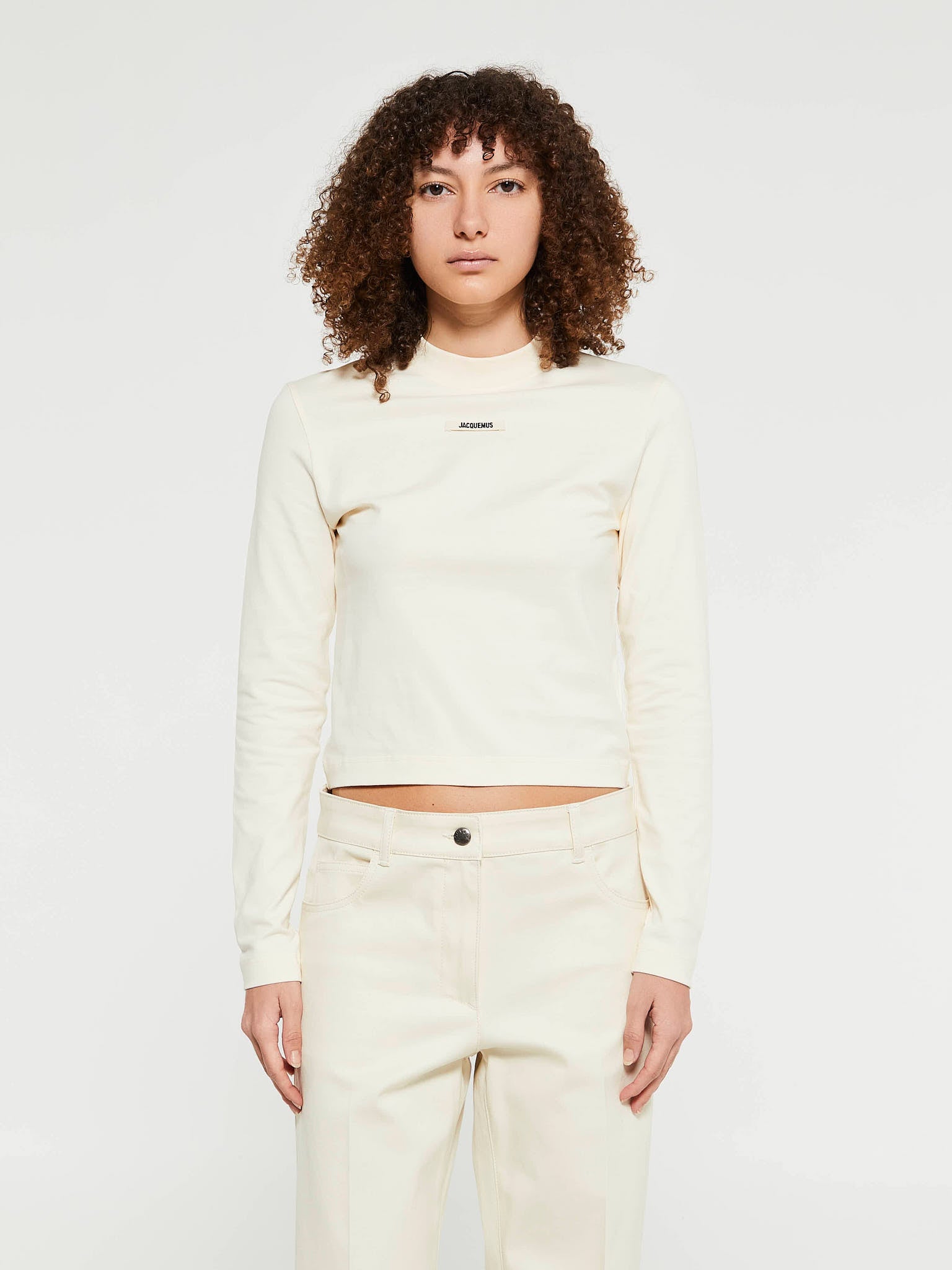 Jacquemus - The Gros Grain Long-Sleeve T-Shirt in Light Beige