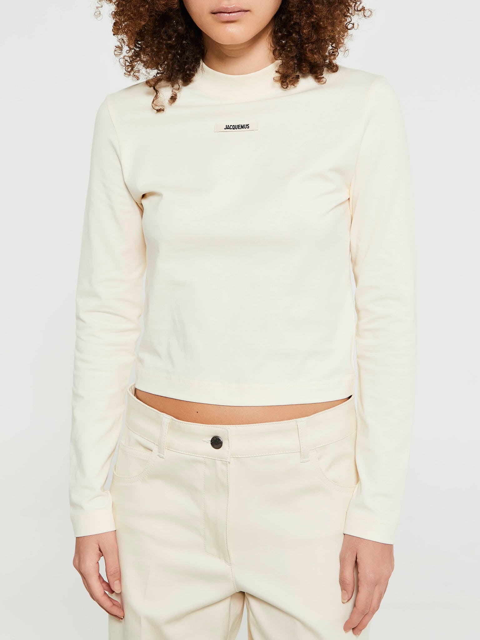 Jacquemus - The Gros Grain Long-Sleeve T-Shirt in Light Beige