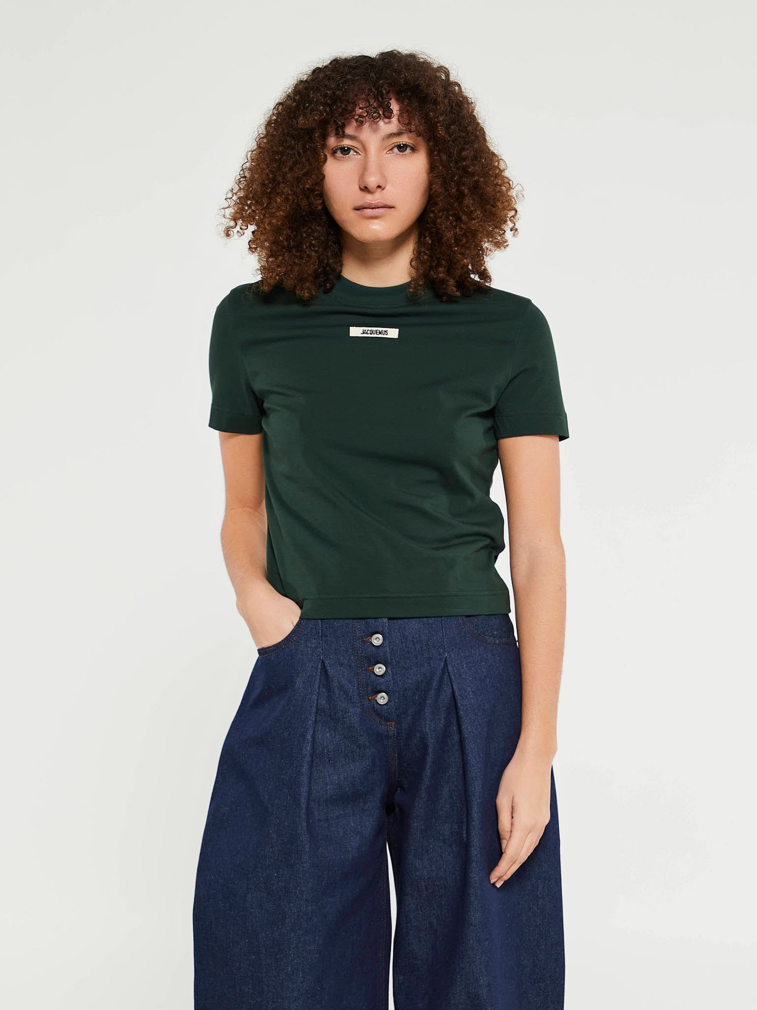 Jacquemus - Le T-Shirt Gros Grain in Dark Green