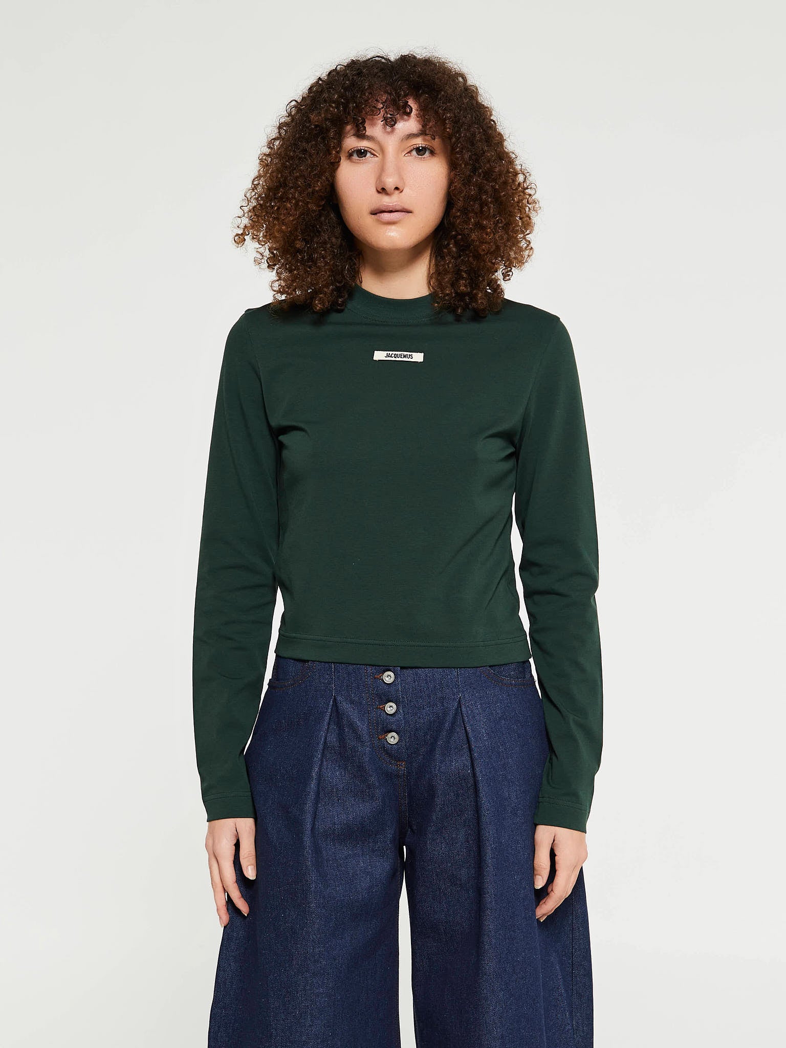 Jacquemus - The Gros Grain Long-Sleeve T-Shirt in Dark Green