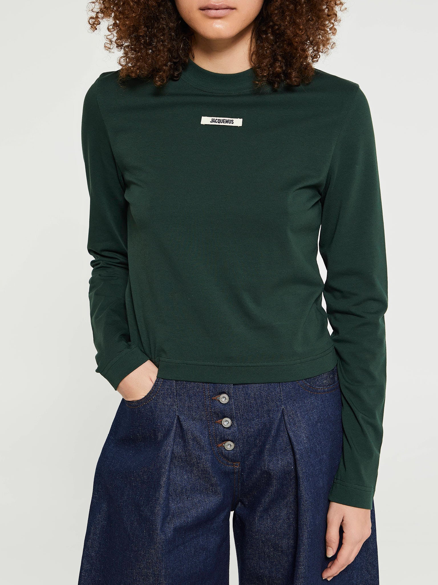 Jacquemus - The Gros Grain Long-Sleeve T-Shirt in Dark Green