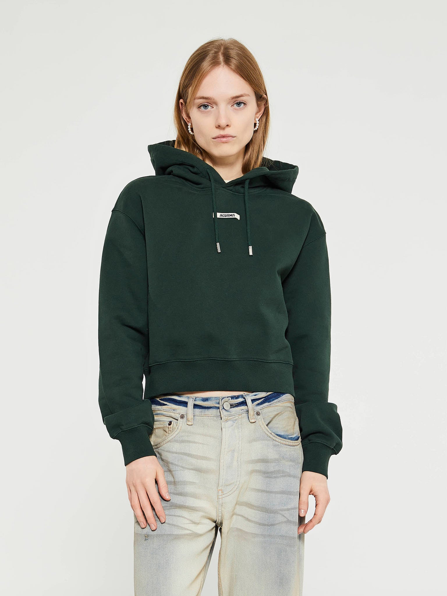 Jacquemus - Le Hoodie Gros Grain in Dark Green