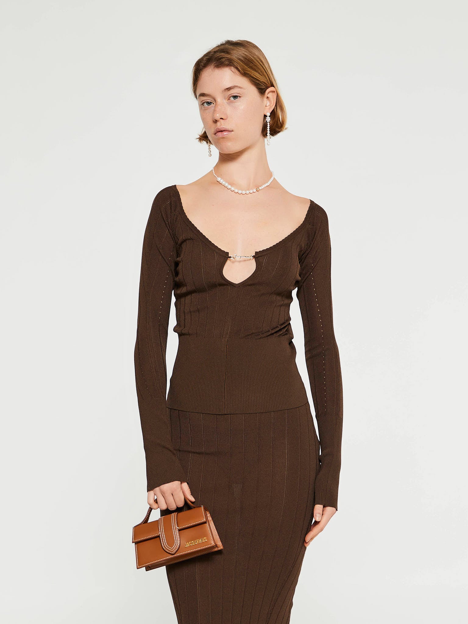 Jacquemus - Le Haut Pralu Top in Dark Brown