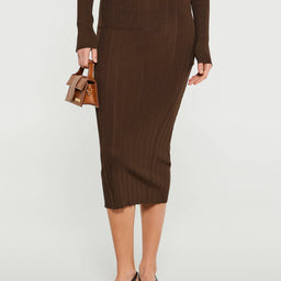 Jacquemus - La Jupe Pralu Skirt in Dark Brown