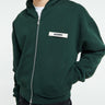 Jacquemus - Le Hoodie Zip Gros Grain in Dark Green 2