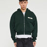 Jacquemus - Le Hoodie Zip Gros Grain in Dark Green