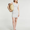 Jacquemus - La Robe Rita Dress in Print Dots Logo White and Black