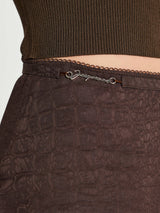 Jacquemus - La Jupe Notte Skirt in Croco Brown