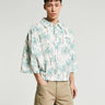 Jacquemus - La Chemise Canevas MC in Print Palmtrees Drawing White