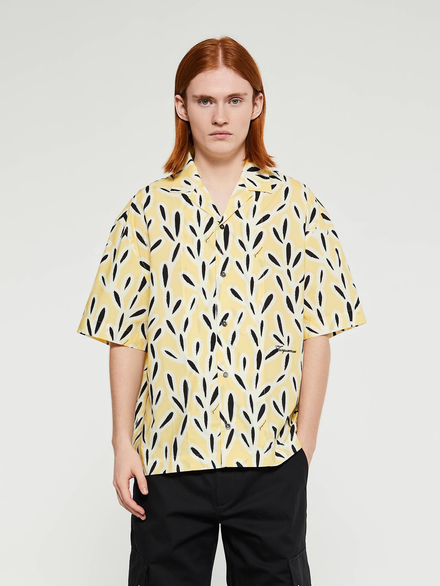 Jacquemus - La Chemise Jean Shirt in Print Yellow and Black