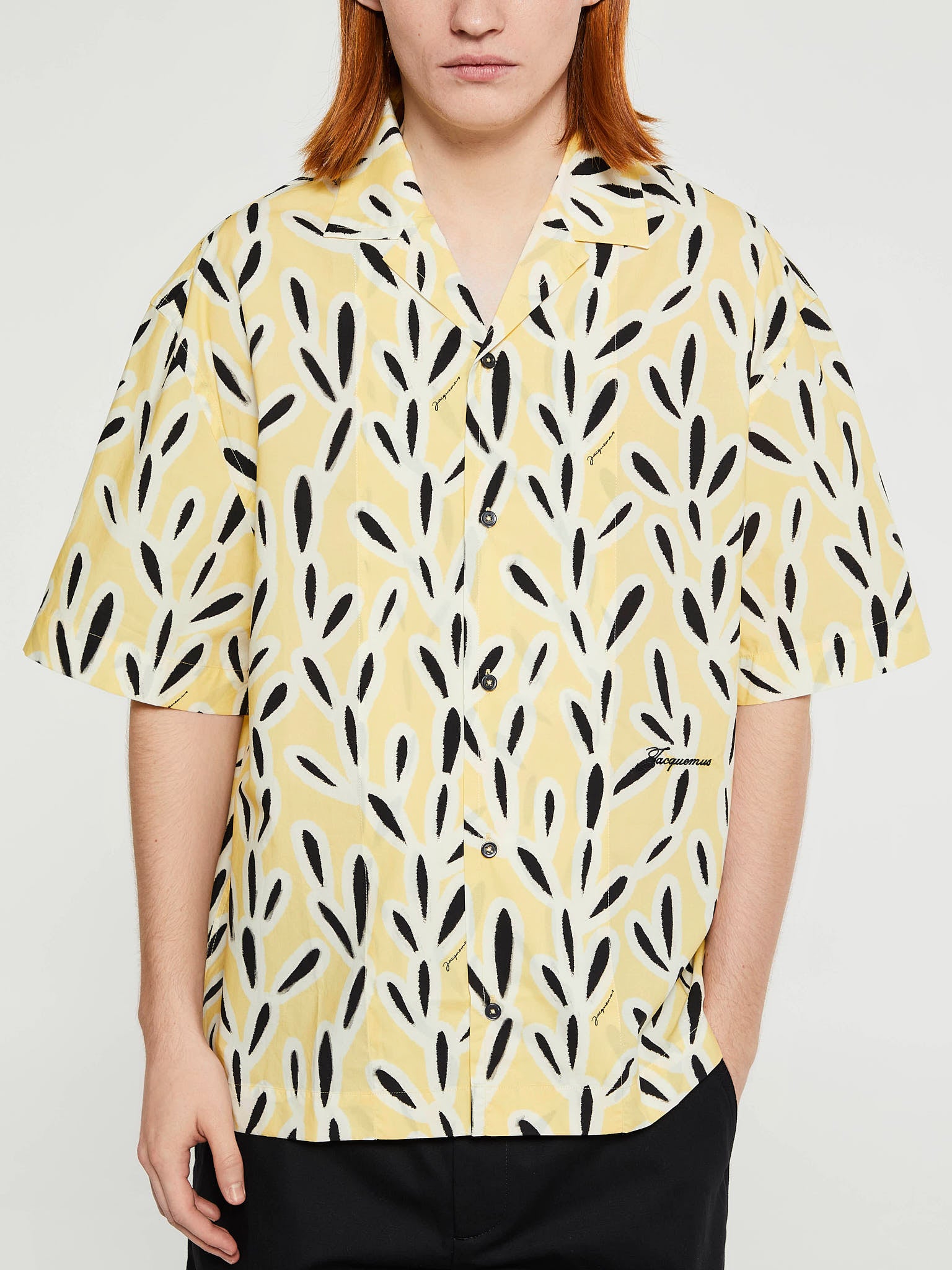 La Chemise Jean Shirt in Print Yellow and Black