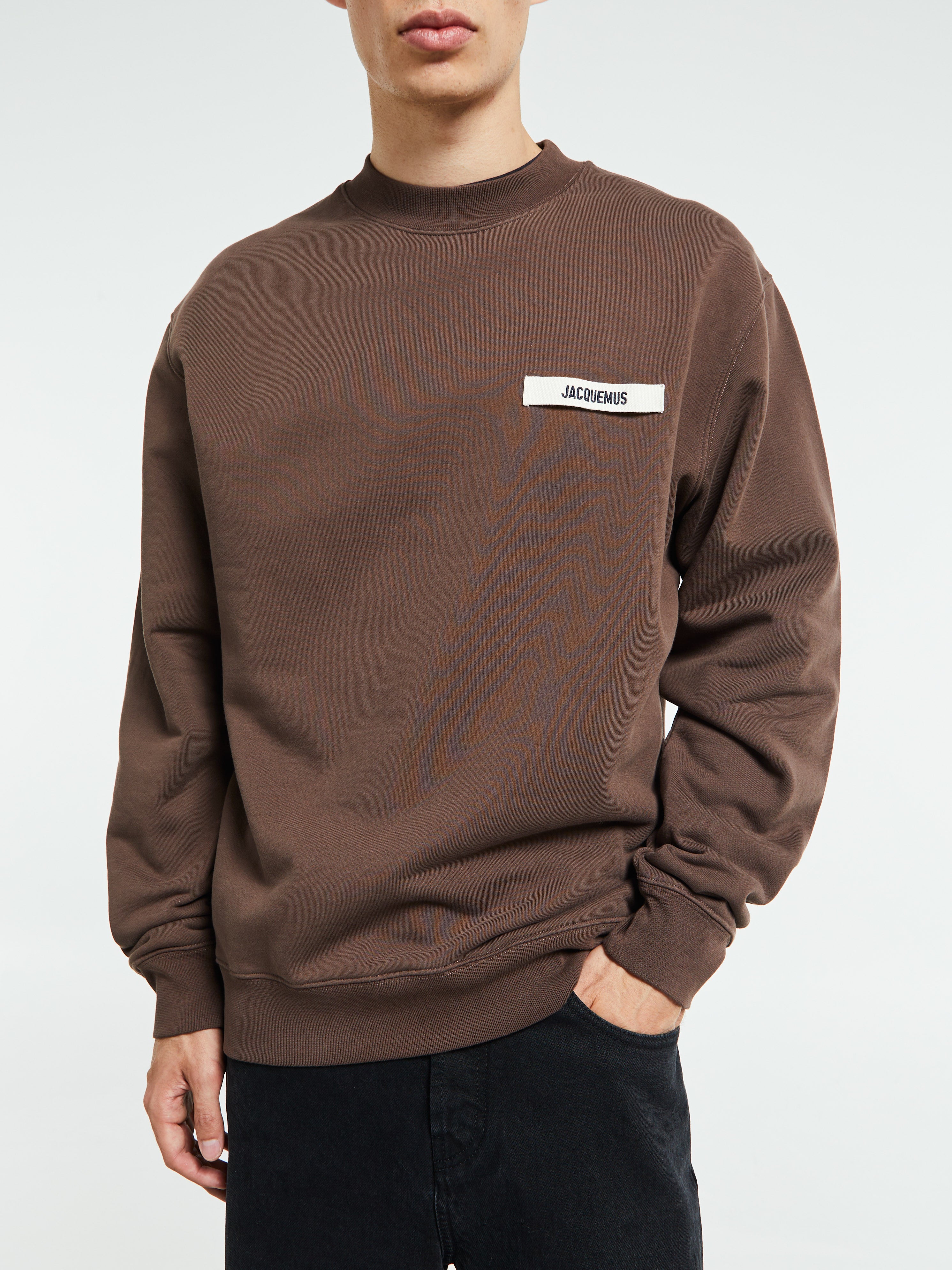 Jacquemus - Le Sweatshirt Gros Grain in Dark Brown