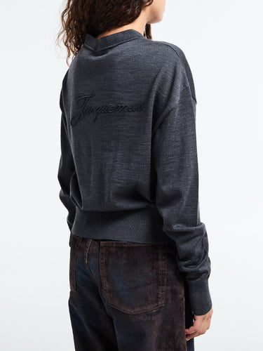 Jacquemus - Le Cardigan Brode in Dark Grey