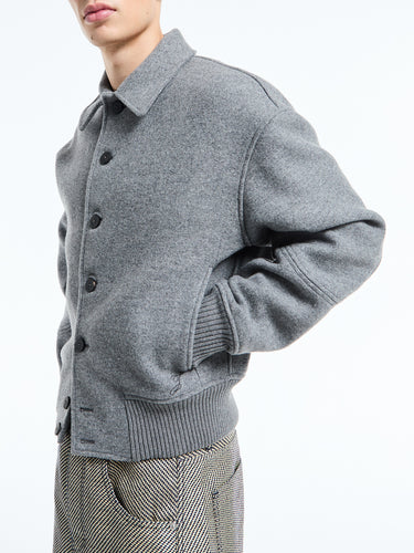 Jacquemus - Le Bomber Feltro Jacket in Grey