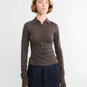 Jacquemus - Le Polo Merino ML in Dark Brown