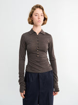 Jacquemus - Le Polo Merino ML in Dark Brown