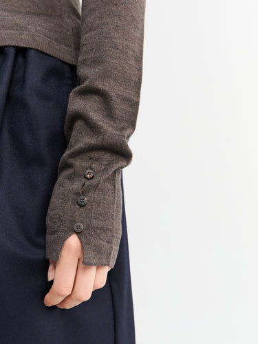 Jacquemus - Le Polo Merino ML in Dark Brown