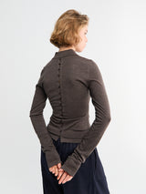 Jacquemus - Le Polo Merino ML in Dark Brown