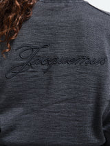 Jacquemus - Le Sweater Brode in Dark Grey