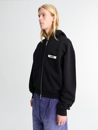 Jacquemus - Le Hoodie Zip Gros Grain in Black