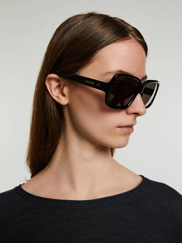 Jacquemus Eyewear - Cabana Sunglasses in Black, Gold and Grey