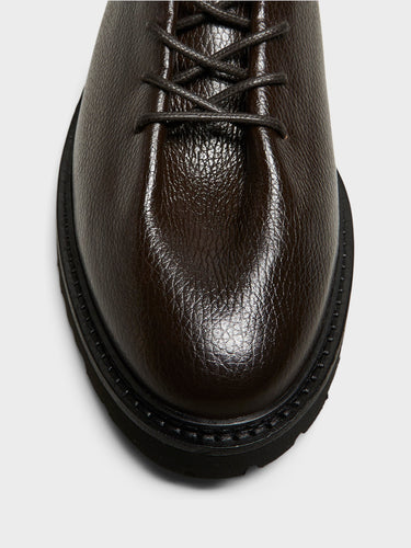 jacques solovire edouard lace-up dress shoe in black calf Jacques Solovire Paris Eduoard Lug Grained Black