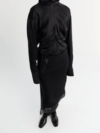 Jil Sander - Fringed Midi Skirt in Black