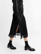 Jil Sander - Fringed Midi Skirt in Black