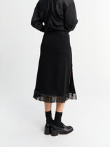 Jil Sander - Fringed Midi Skirt in Black